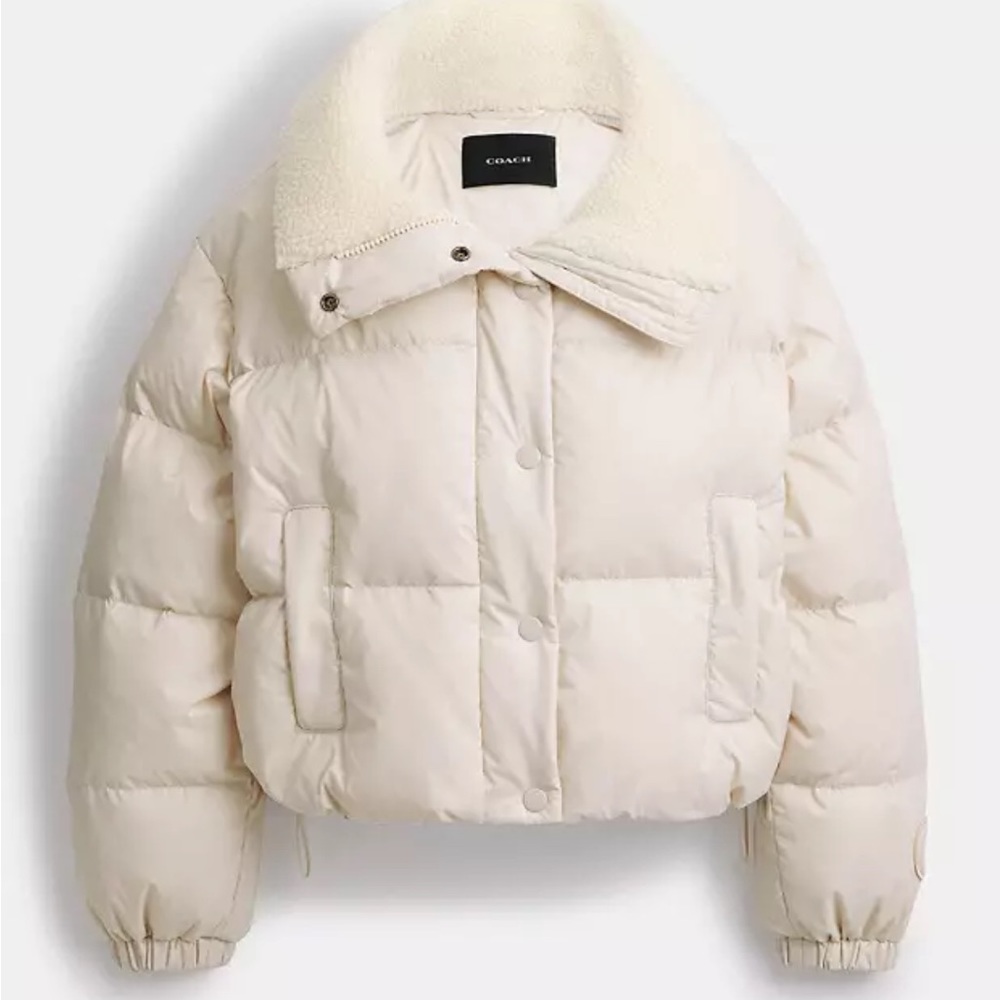 Never been worn. Coach cropped puffer jacket. Medium. New with tags.